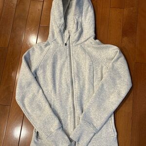 lululemon athletica Light Gray Zip-Up Hoodie